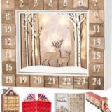Wiederverwendbarer Adventskalender aus Holz zum Befüllen