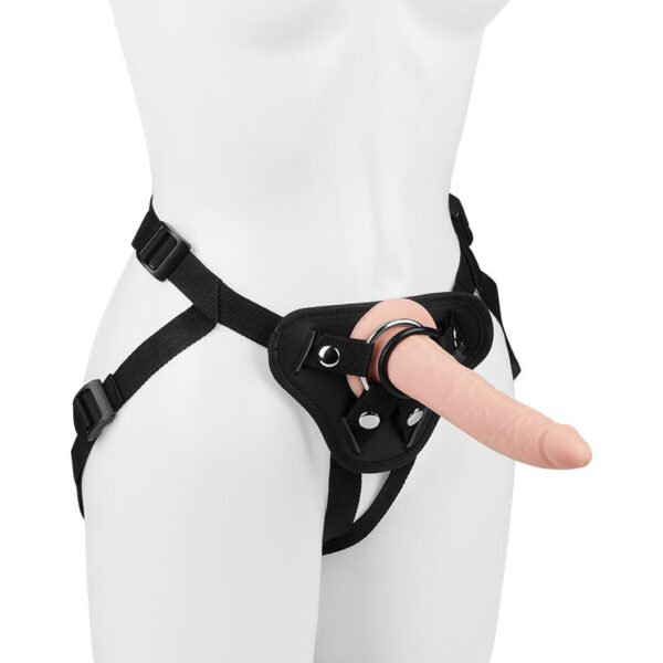 Strap-On mit Silikon-Naturdildo, 20 cm