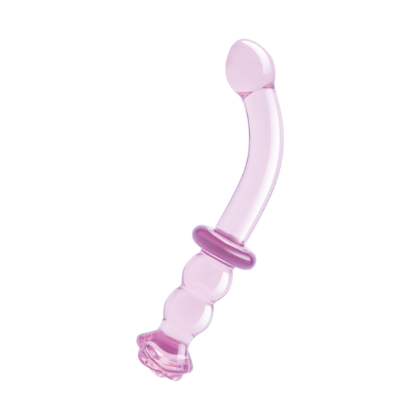 Glaze Glass - Rosebud G-Spot Dildo, 19 cm