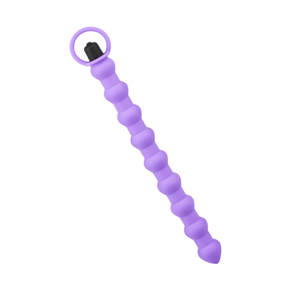 Silikon-Analkette mit Vibration, 28 cm