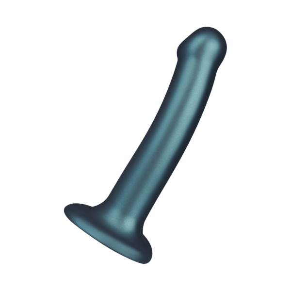 Soft Silicone Dildo Metallic - Size M, 18 cm