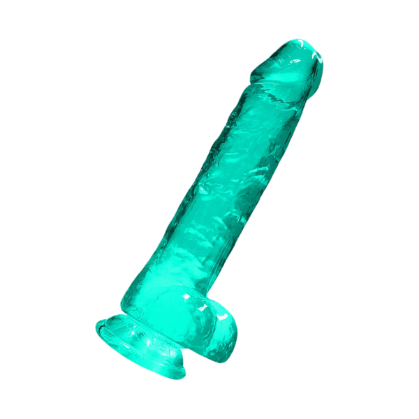 Crystal Clear - Dildo with Balls, 21 cm