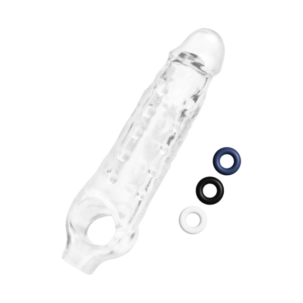 1" See-Thru Stretch Penis Extender, 22 cm