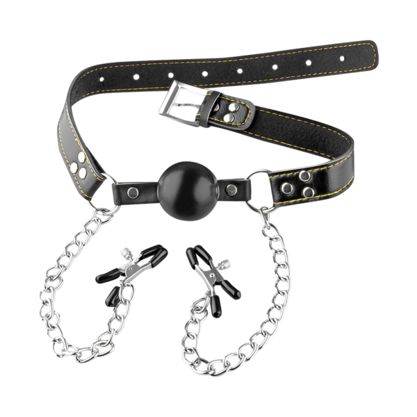 Ball Gag & Clamps