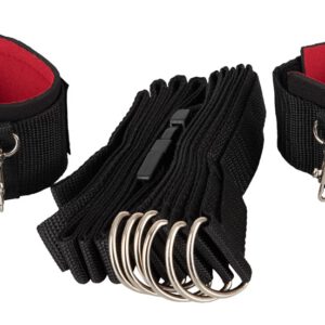 3-teiliges Set „Bett-Fesseln“ mit verstellbarem Gurt und 2 Fesseln