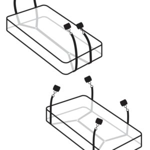 Bettfessel-Set „Wraparound Mattress Restraints“ aus Samt