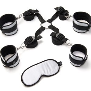 Bettfesseln „Hard Limits“ mit Augenbinde