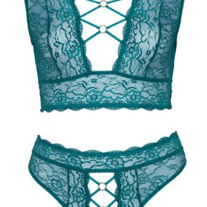 Bralette plus String aus Spitze
