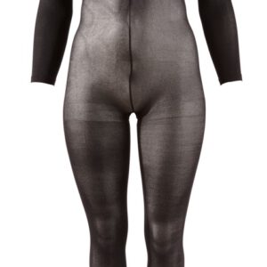 Catsuit mit Spitzenkragen