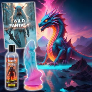 Fantasy-Set „Beasty Box“ mit Dildo, Kalender & Fake-Sperm