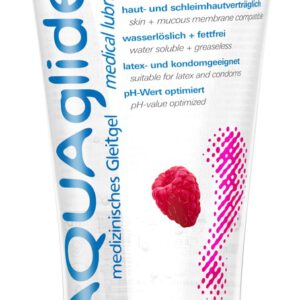 Gleitgel „AQUAglide Himbeere“ auf Wasserbasis, vegan