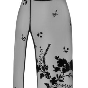 Kleid „Libido“ aus Stretchnetz mit Samtflockprint