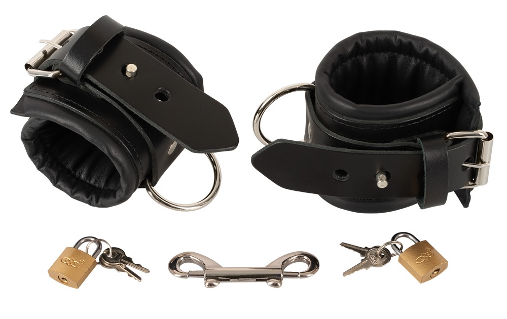 Leder-Handfessel mit Doppelkarabiner