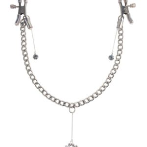 Nippelklammern „Crystal Nipple Clamps“, mit Schmuckelement