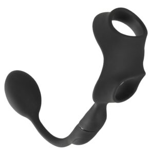 Penis-/Hodenring „Cock Ring with RC Butt Plug“ mit Vibro-Analplug, kabellose Fernbedienung