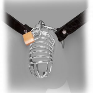 Peniskäfig „Extreme Chastity Belt“ mit Hüftgurt aus Leder