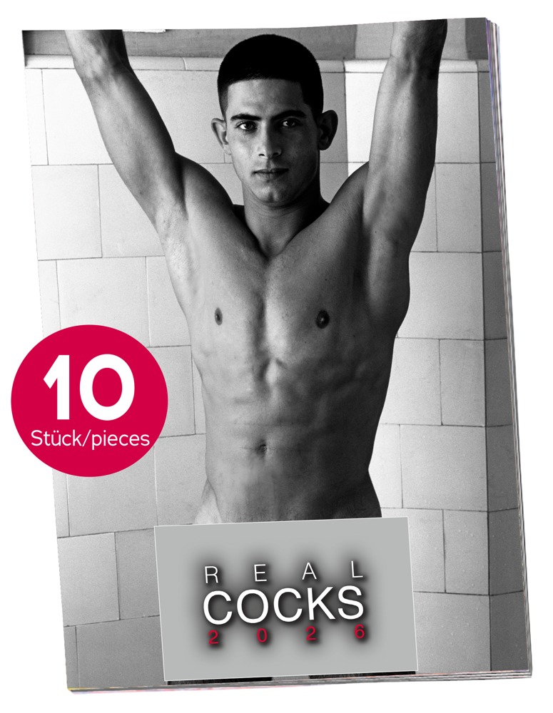 Pin-up Kalender „Real Cocks 2026“ im 10er-Pack