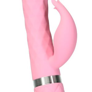 Rabbitvibrator „Lively“ mit stufenloser Vibration und Rotation, Swarovski-Kristall-Button