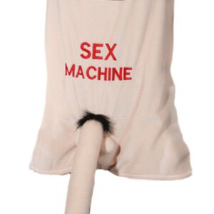 Schürze „Sex Machine“ mit 52 cm langem Plüsch-Penis