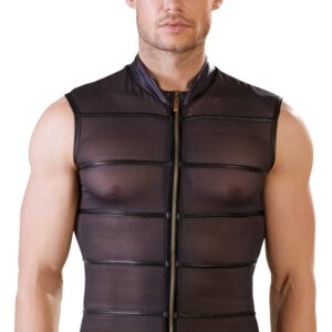 Shirt aus Powernet mit Reißverschluss