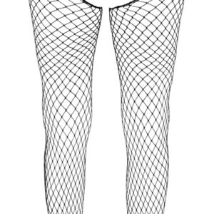 Straps-Strumpfhose aus grobem Netzmaterial