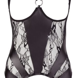 Strapshemd plus String ouvert, mit Strass-Ring vorne